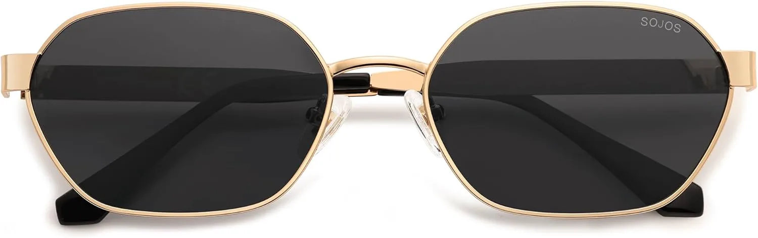 SOJOS Модные поляризованные шестиугольные солнцезащитные очки для женщин и мужчин, защита от УФ-излучения UV400, ретро-прямоугольные очки SJ1238, Gold/Grey
SOJOS Модные поляризованные шестиугольные солнцезащитные очки для женщин и мужчин, защита от УФ-излучения UV400, ретро-прямоугольные очки SJ1238, Gold/Grey