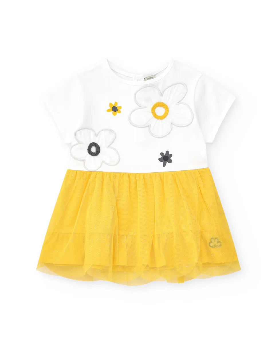 Платье для девочки в сочетании с юбкой из фатина Tuc tuc, белый
Платье для девочки в сочетании с юбкой из фатина Tuc tuc, белый