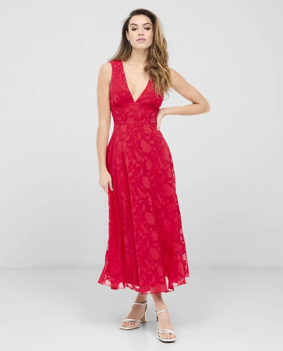 Платье миди с принтом Veneno en la piel, красный
Платье миди с принтом Veneno en la piel, красный