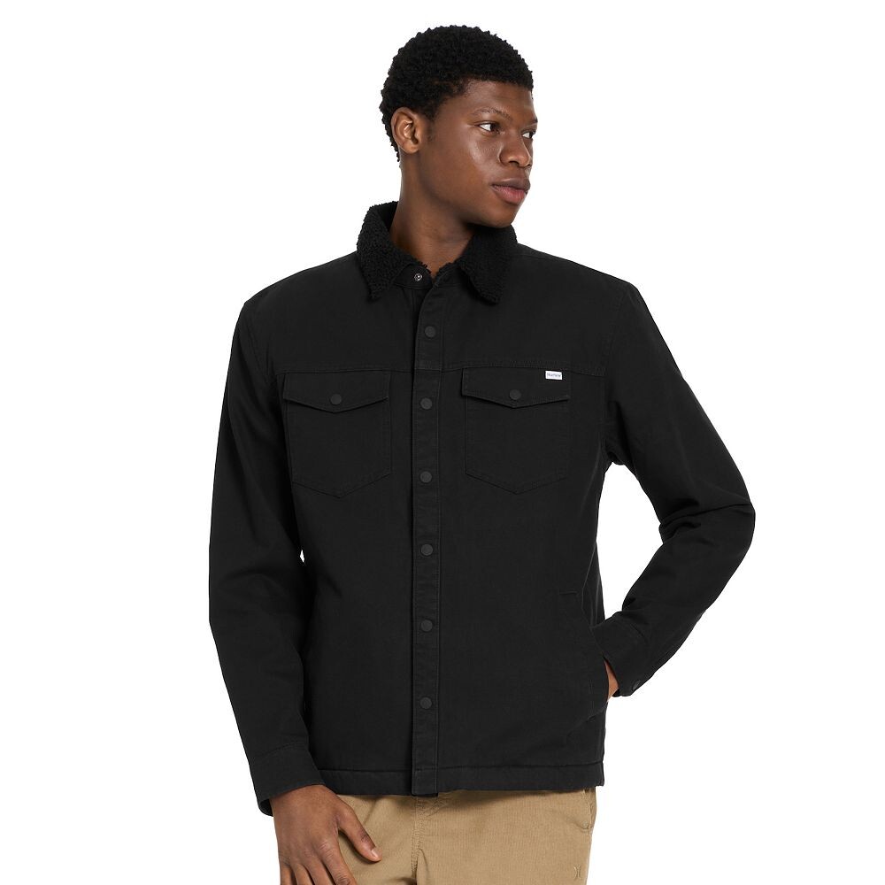 Мужская парусиновая куртка-рубашка Hurley, черный
Мужская парусиновая куртка-рубашка Hurley, черный