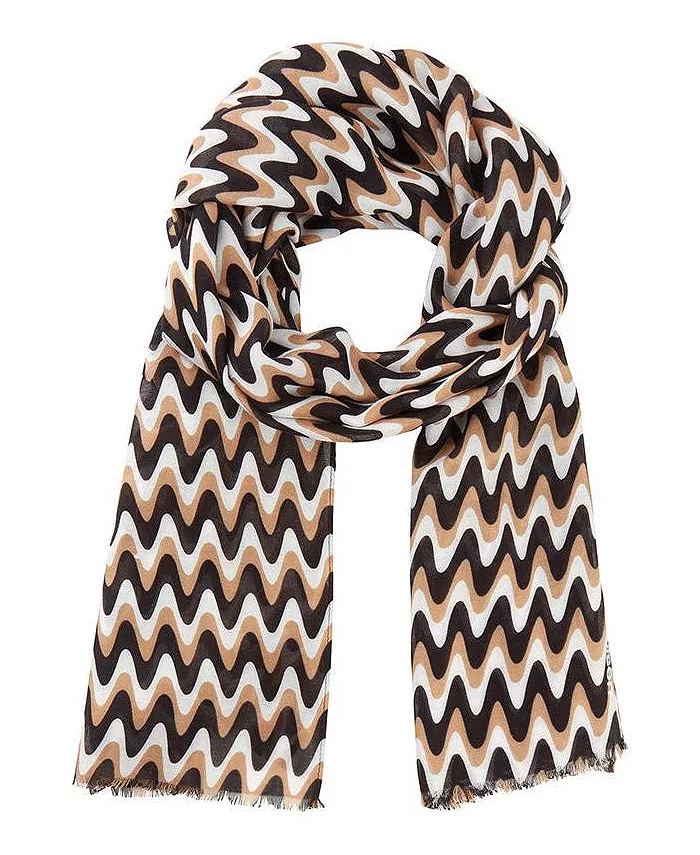 Волнообразный полосатый шарф Olsen, коричневый
Волнообразный полосатый шарф Olsen, коричневый