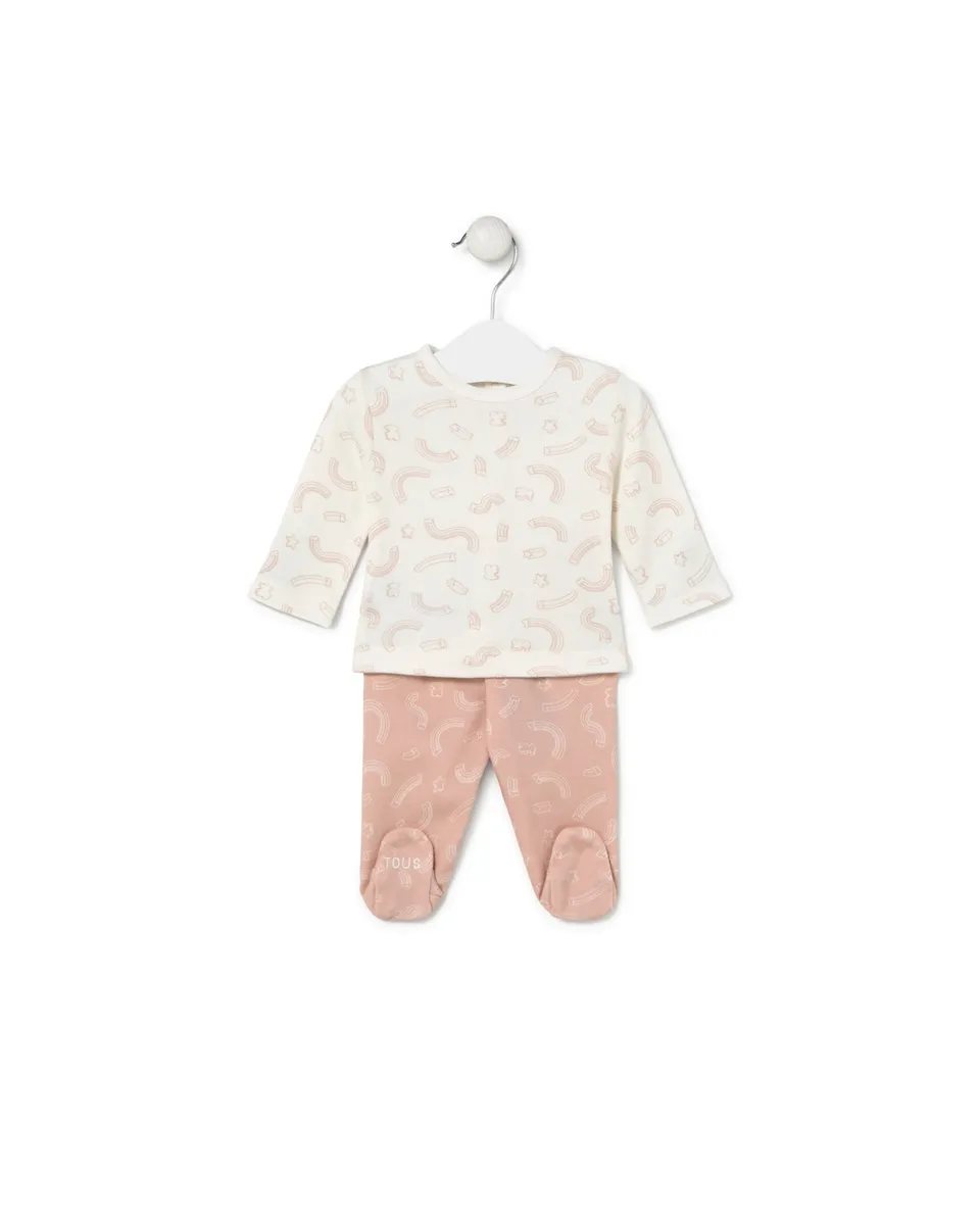 Детский комплект из хлопка с принтом медвежат и радужных звездочек Tous, розовый/белый
Детский комплект из хлопка с принтом медвежат и радужных звездочек Tous, розовый/белый