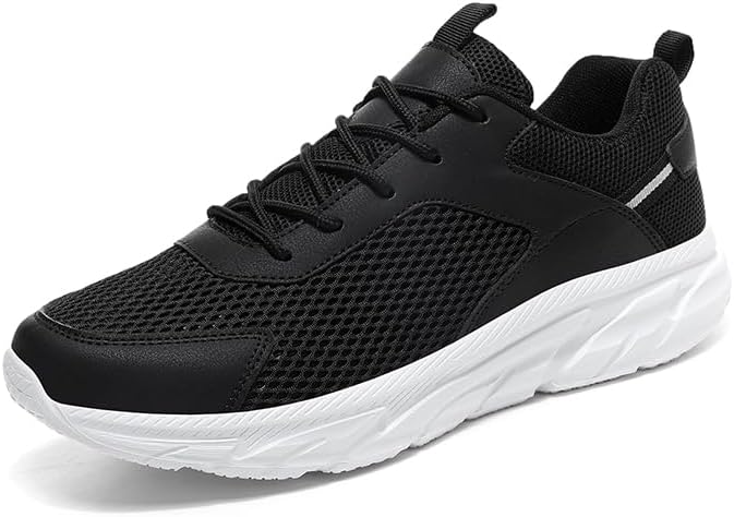 Мужские спортивные кроссовки с толстой подошвой, легкие, противоскользящие, с круглым носком, дышащей сеткой и шнуровкой, повседневные обувь, подходящая для ходьбы и бега Igzbibg, белый/черный
Мужские спортивные кроссовки с толстой подошвой, легкие, противоскользящие, с круглым носком, дышащей сеткой и шнуровкой, повседневные обувь, подходящая для ходьбы и бега Igzbibg, белый/черный