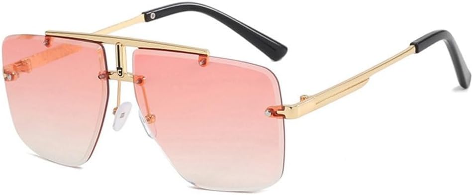 MUTYNE Модные мужские солнцезащитные очки без оправы для женщин, двойная перемычка, металлическая оправа, солнцезащитные очки для вождения, защита от УФ-излучения UV400, Gold Pink
MUTYNE Модные мужские солнцезащитные очки без оправы для женщин, двойная перемычка, металлическая оправа, солнцезащитные очки для вождения, защита от УФ-излучения UV400, Gold Pink