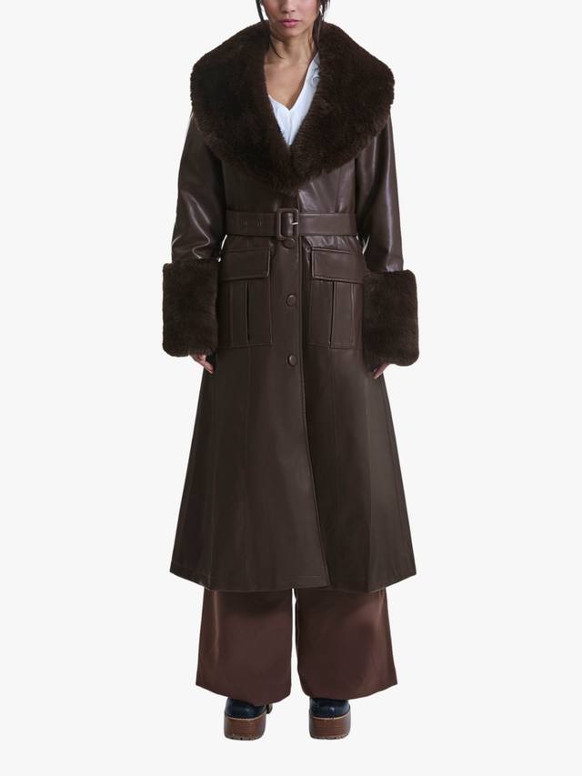 Пальто в стиле милитари из искусственной кожи James Lakeland, коричневый
Пальто в стиле милитари из искусственной кожи James Lakeland, коричневый