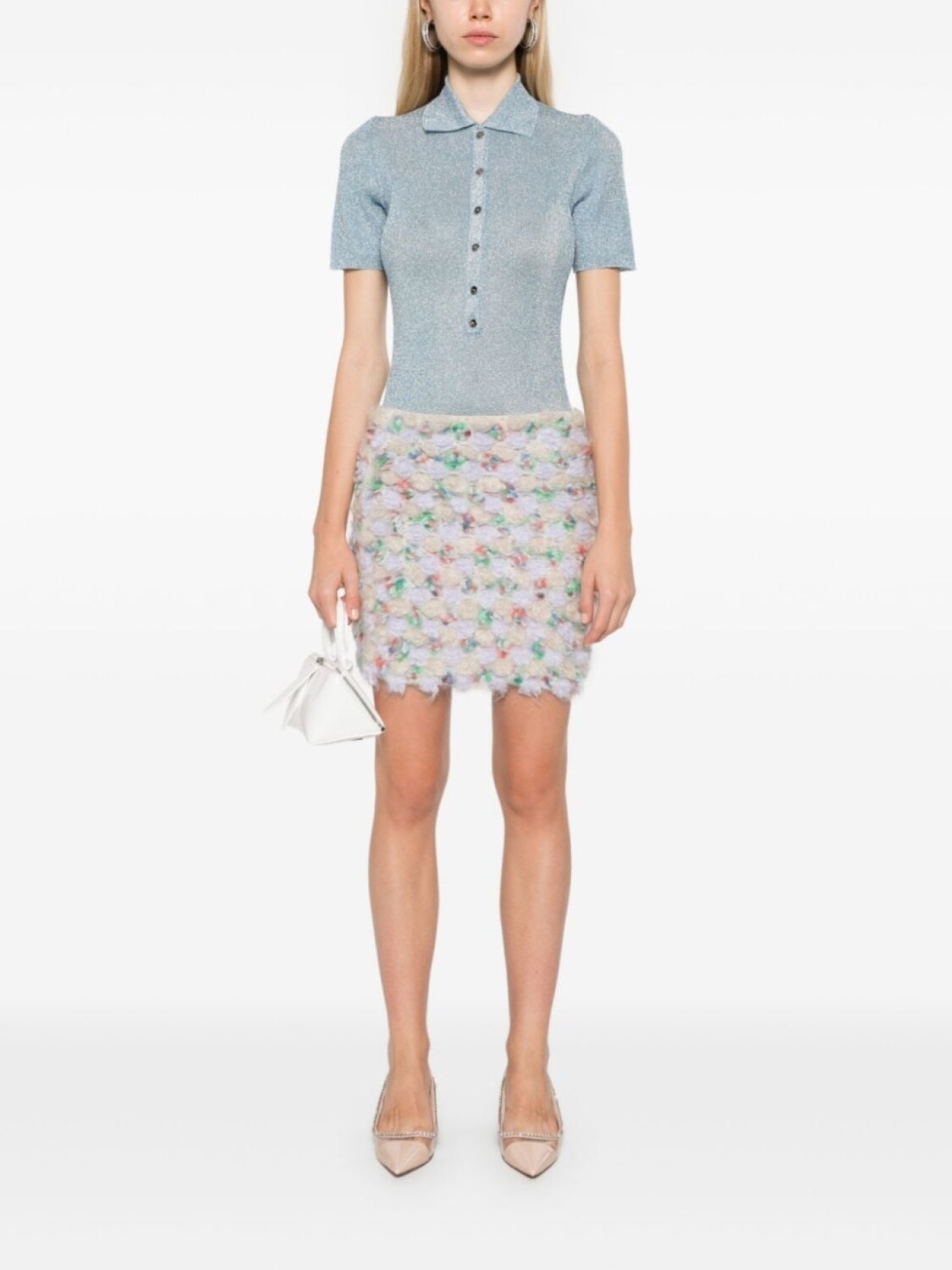 Blumarine мини-юбка букле, нейтральный цвет
Blumarine мини-юбка букле, нейтральный цвет