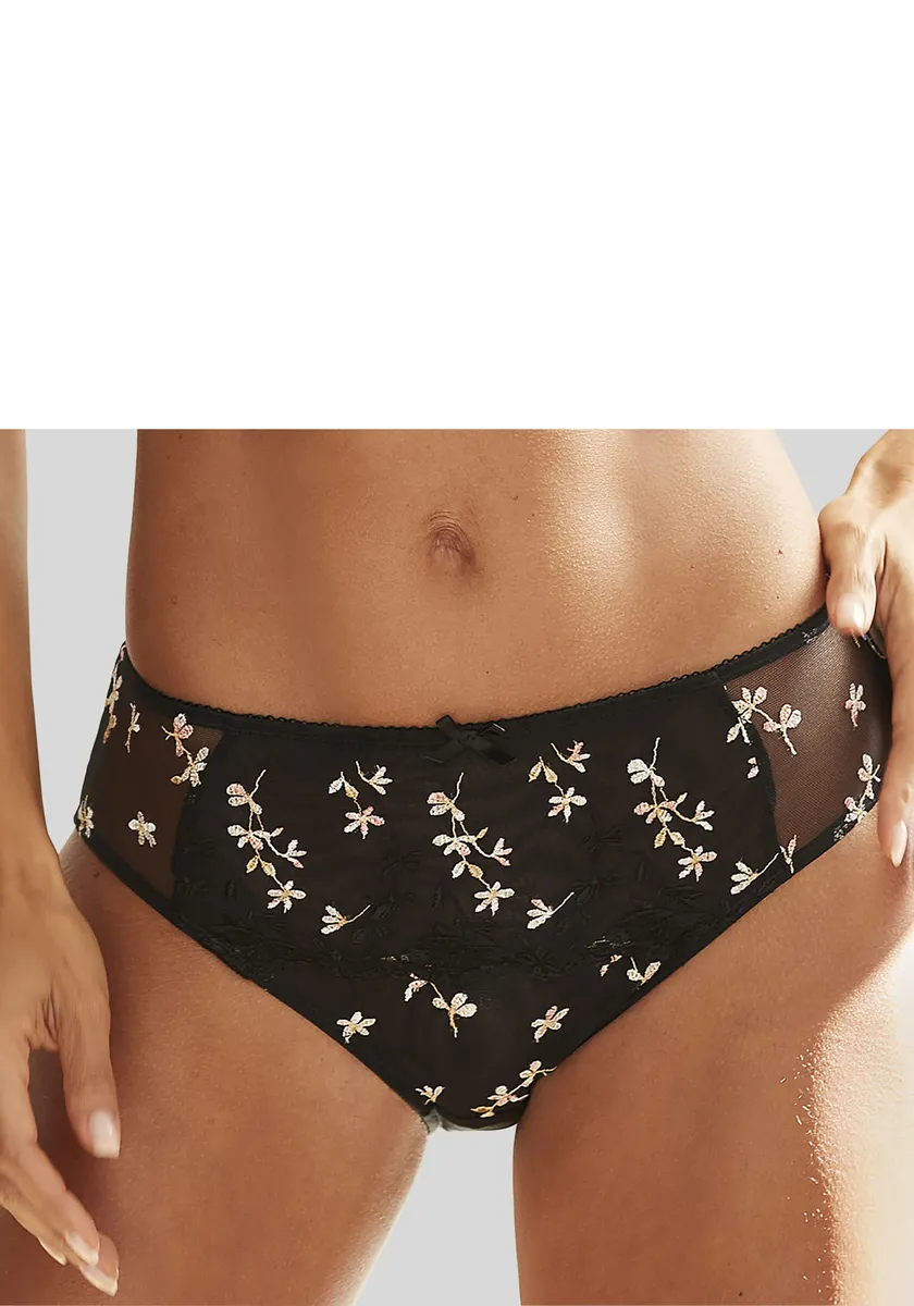 Трусики Nuance с тонкой кружевной вышивкой с цветочным узором, черный
Трусики Nuance с тонкой кружевной вышивкой с цветочным узором, черный