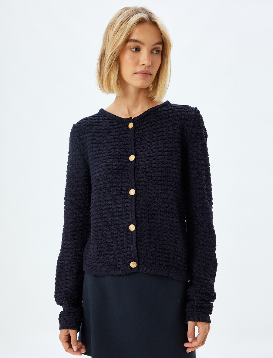 Вязаный кардиган Koton, черный
Вязаный кардиган Koton, черный