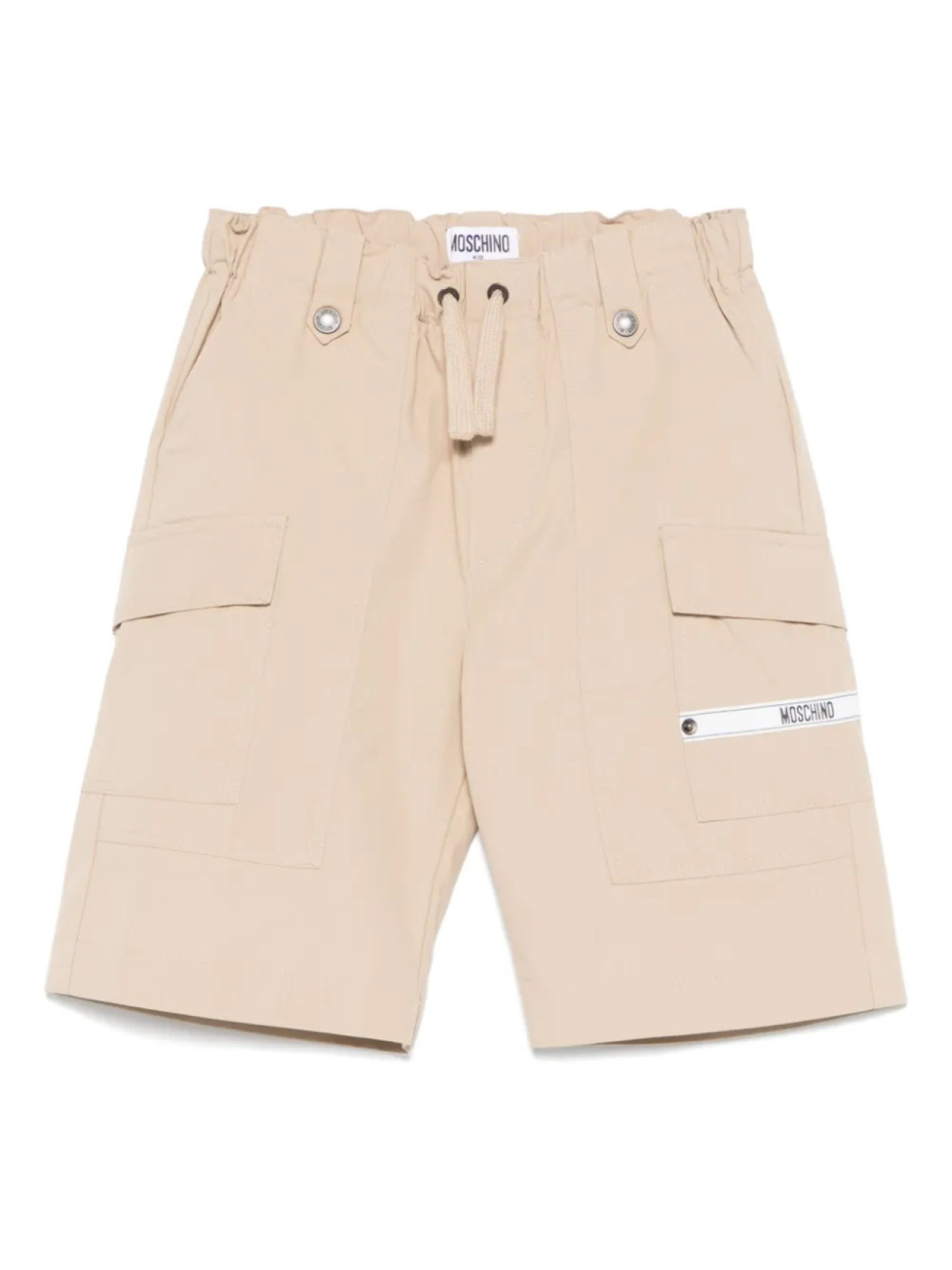Moschino Kids шорты карго с нашивкой-логотипом, нейтральный 
Moschino Kids шорты карго с нашивкой-логотипом, нейтральный
