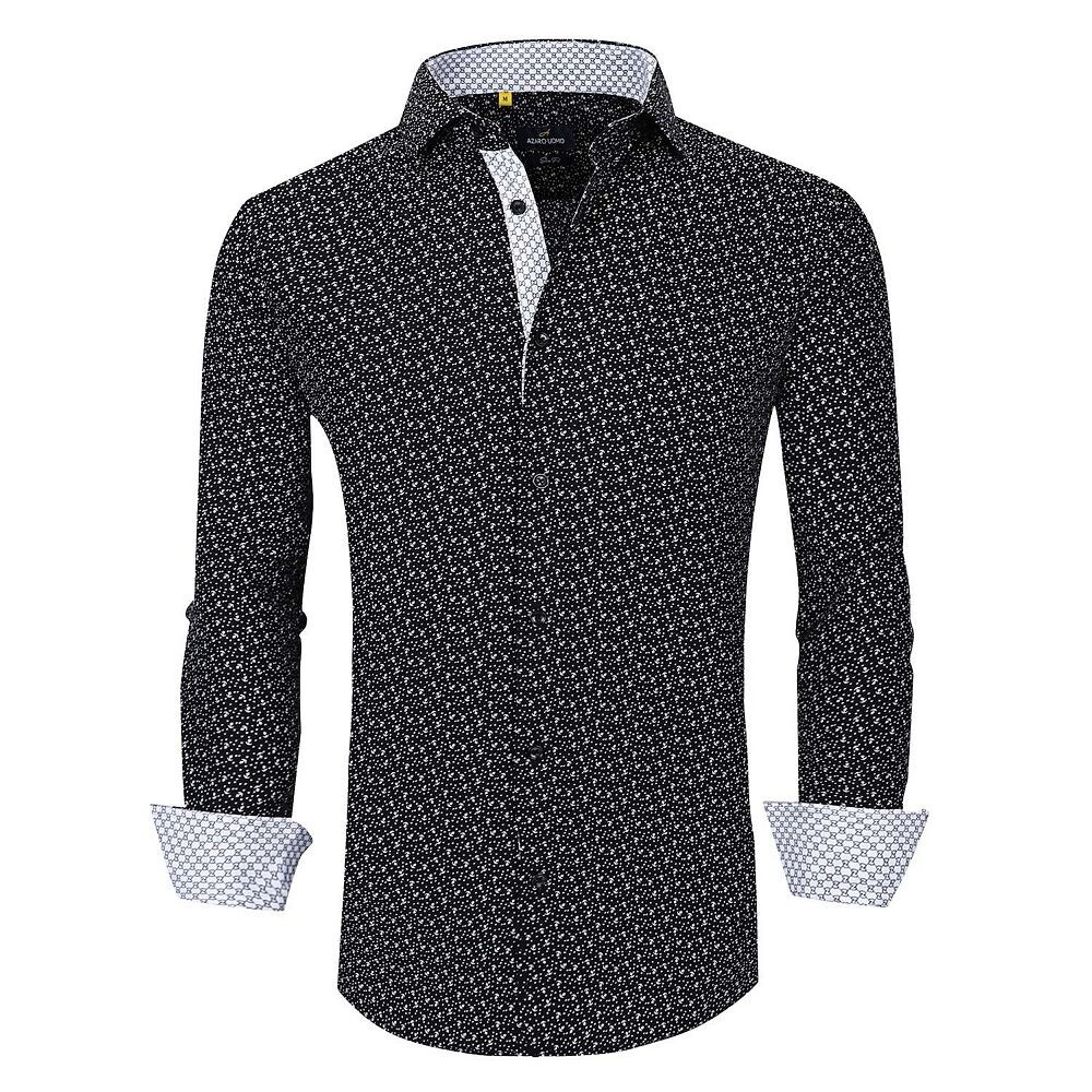 Azaro Uomo Для мужчин приталенный крой, эластичный в четырех направлениях, с длинными рукавами и геометрическим рисунком, на пуговицах, цвет Black Anchor
Azaro Uomo Для мужчин приталенный крой, эластичный в четырех направлениях, с длинными рукавами и геометрическим рисунком, на пуговицах, цвет Black Anchor