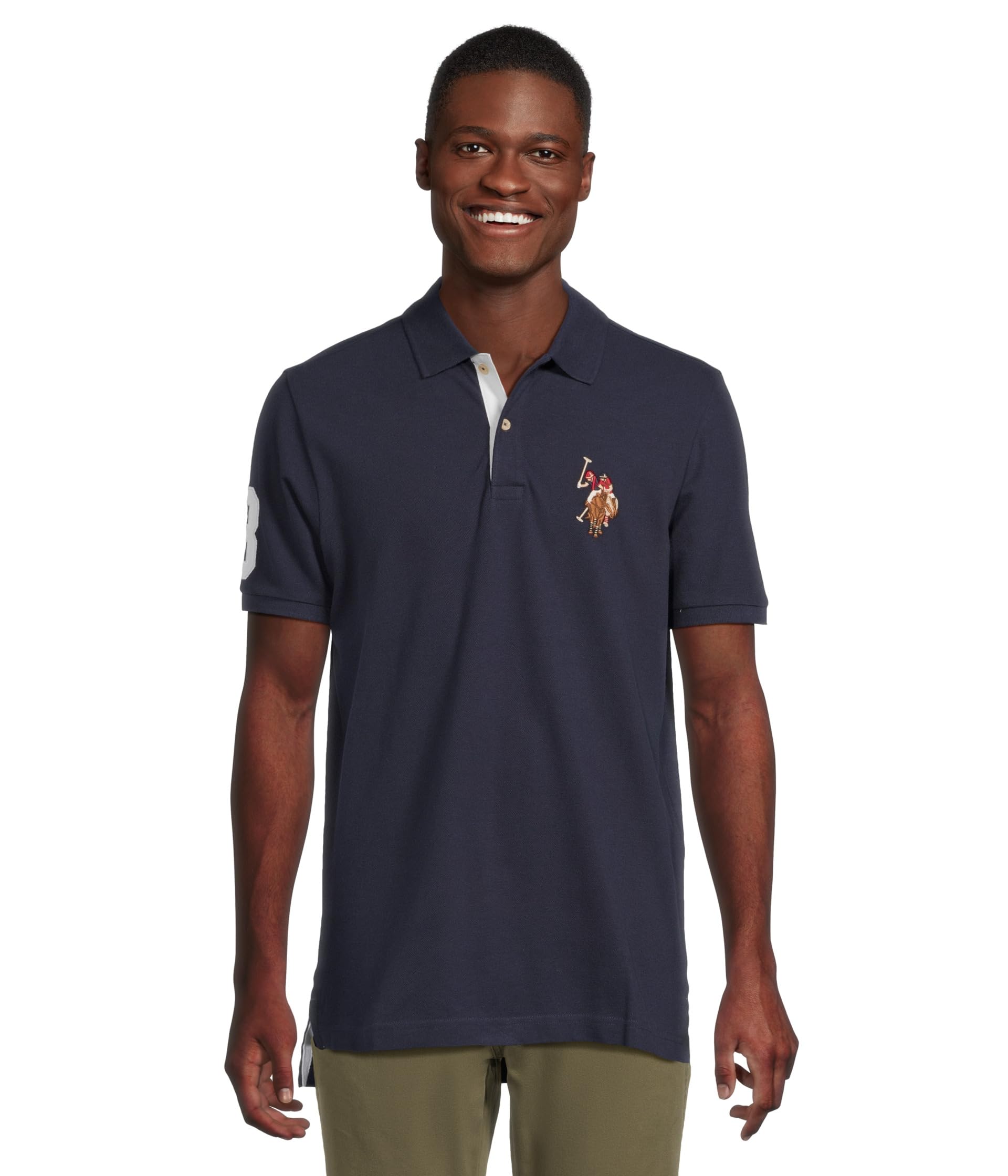 Поло U.S. POLO ASSN. Multicolor Double Rider Logo Solid Pique Polo, Classic Navy/White
Поло U.S. POLO ASSN. Multicolor Double Rider Logo Solid Pique Polo, Classic Navy/White