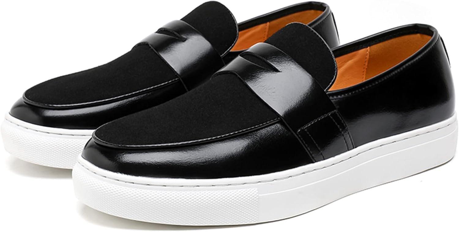 Мужская модная платформа Пенни-лоаферы из натуральной кожи и замши, удобные, нескользящие, для прогулок, слипоны, для работы и повседневной носки Nejkg, черный
Мужская модная платформа Пенни-лоаферы из натуральной кожи и замши, удобные, нескользящие, для прогулок, слипоны, для работы и повседневной носки Nejkg, черный