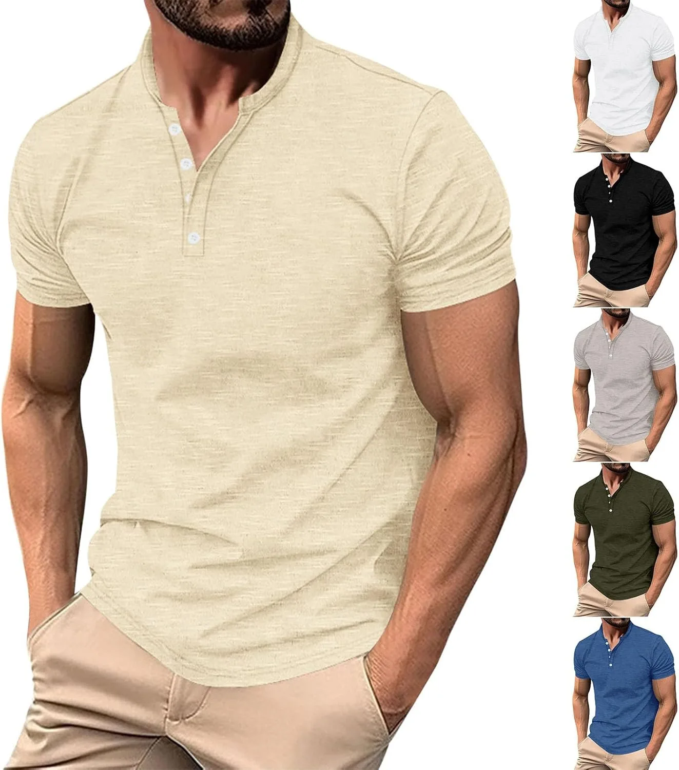 Мужская футболка-поло с коротким рукавом и отложным воротником
Мужская футболка-поло с коротким рукавом и отложным воротником