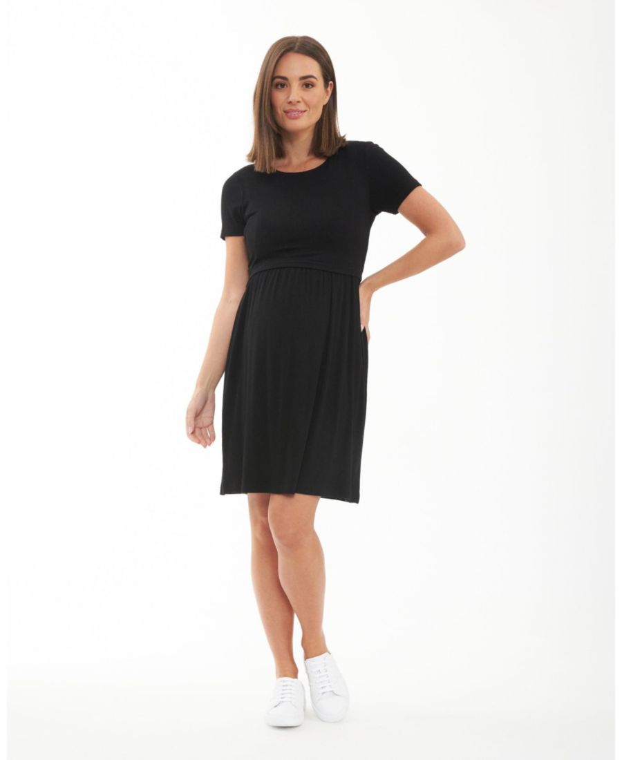 Укороченный топ в рубчик для беременных, платье для кормления Ripe Maternity, Black
Укороченный топ в рубчик для беременных, платье для кормления Ripe Maternity, Black