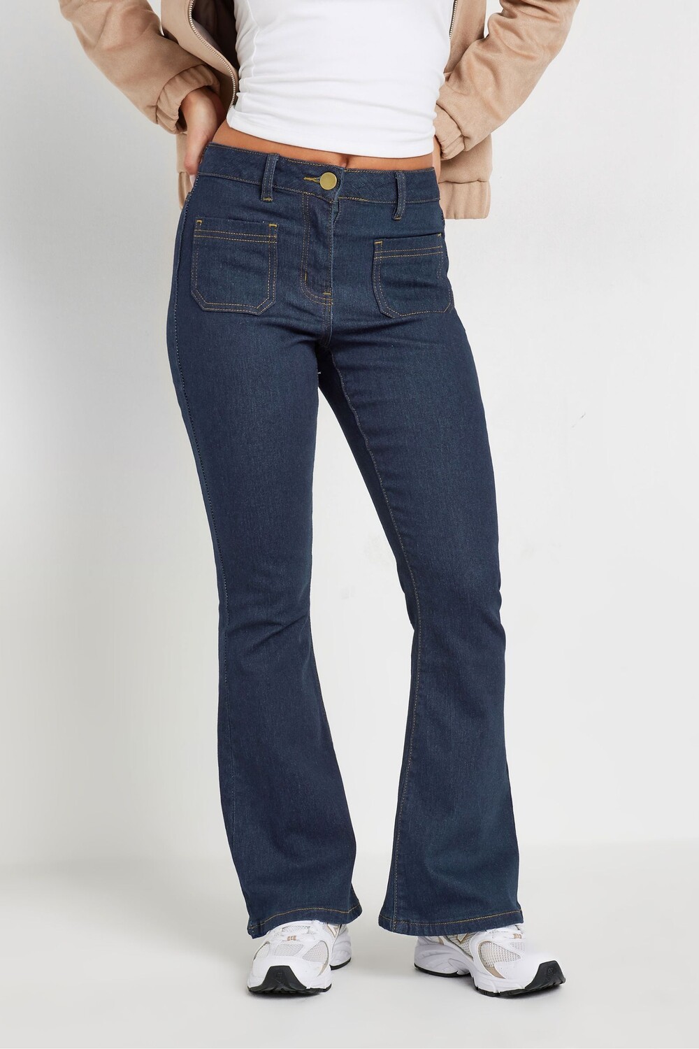 Расклешенные джинсы с накладными карманами Pixiegirl Petite, синий
Расклешенные джинсы с накладными карманами Pixiegirl Petite, синий