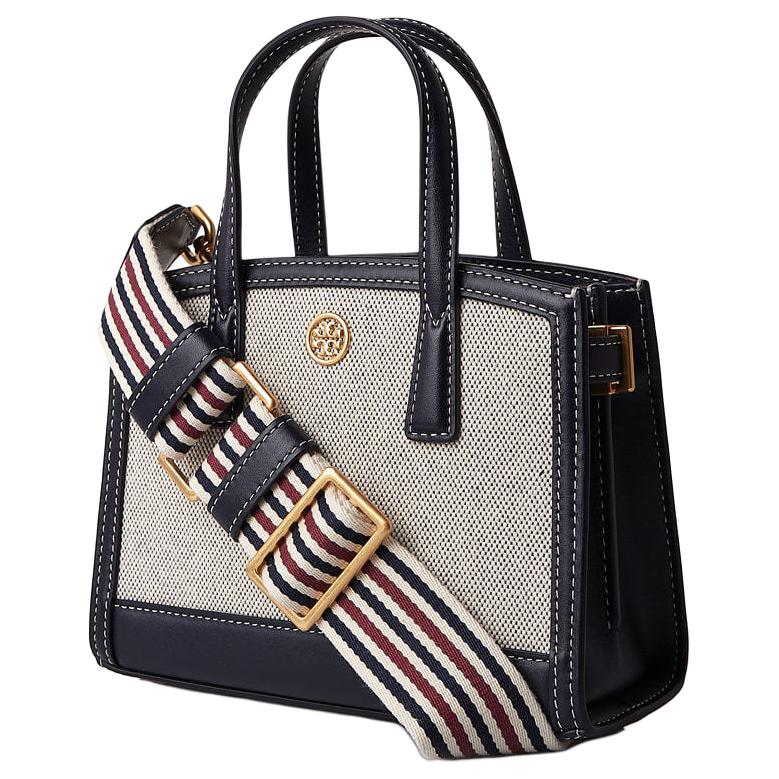 TORY BURCH Walker Canvas With Leather Canvas Bag, Crossbody Bag, Handbag Mini Women's Gray & Dark Blue
TORY BURCH Walker Canvas With Leather Canvas Bag, Crossbody Bag, Handbag Mini Women's Gray & Dark Blue