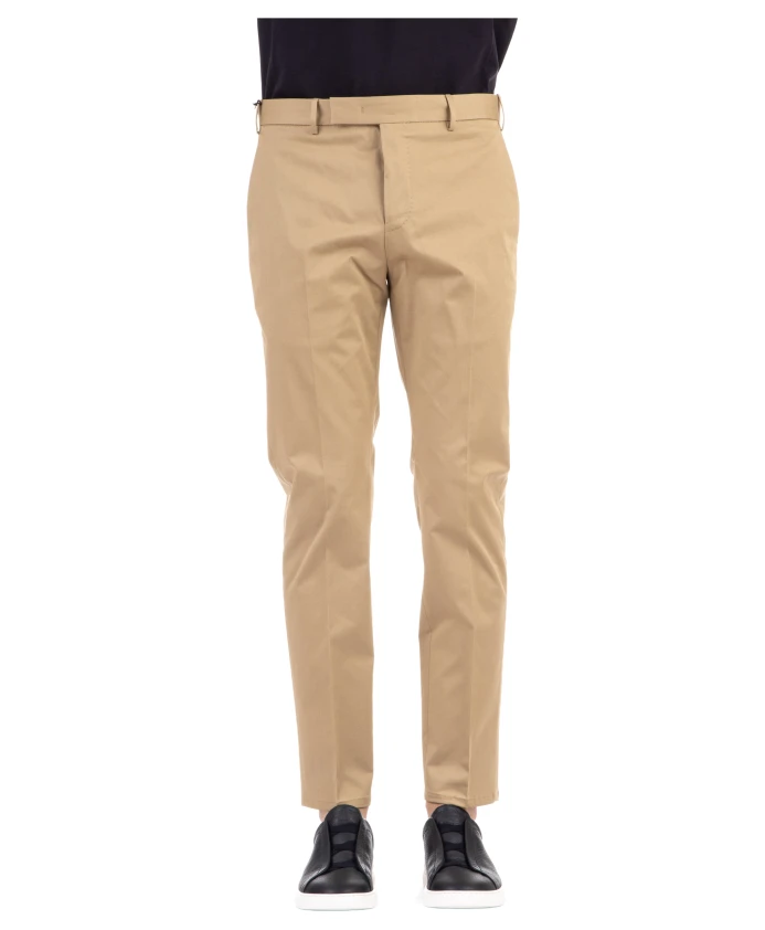 Брюки из хлопка стрейч Pt Torino, бежевый 
Брюки из хлопка стрейч Pt Torino, бежевый