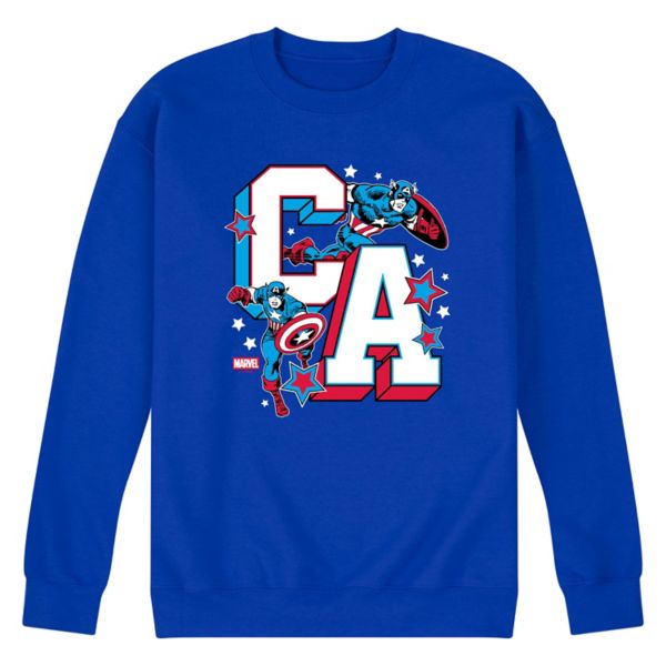 Мужская флисовая толстовка с изображением капитана Америки Леттермана из студенческой команды Marvel, синий
Мужская флисовая толстовка с изображением капитана Америки Леттермана из студенческой команды Marvel, синий