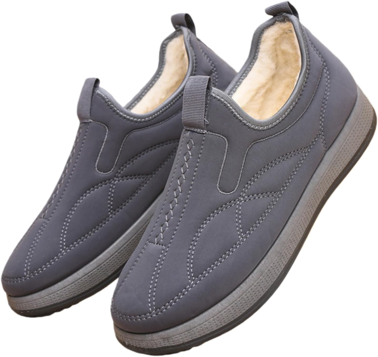 Мужские зимние теплые слипоны с противоскользящей подошвой, удобные легкие повседневные обувь с меховой подкладкой, мягкие и не скользящие Generic, серый
Мужские зимние теплые слипоны с противоскользящей подошвой, удобные легкие повседневные обувь с меховой подкладкой, мягкие и не скользящие Generic, серый