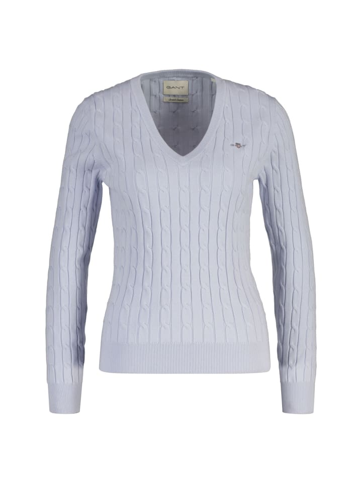 Gant Светло-голубой вязаный свитер
Gant Светло-голубой вязаный свитер