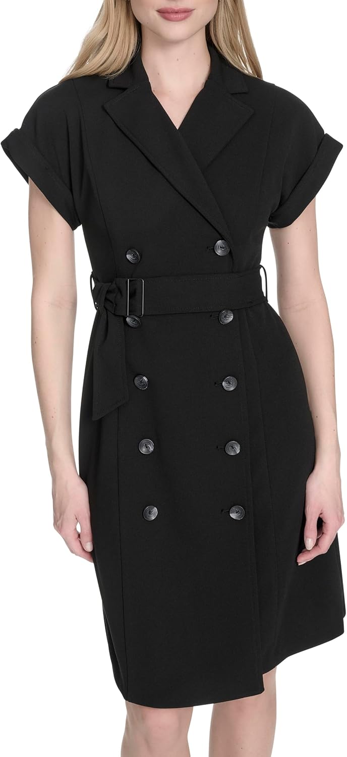 Женское платье-жакет Calvin Klein из крепа с короткими рукавами и воротником, Black
Женское платье-жакет Calvin Klein из крепа с короткими рукавами и воротником, Black