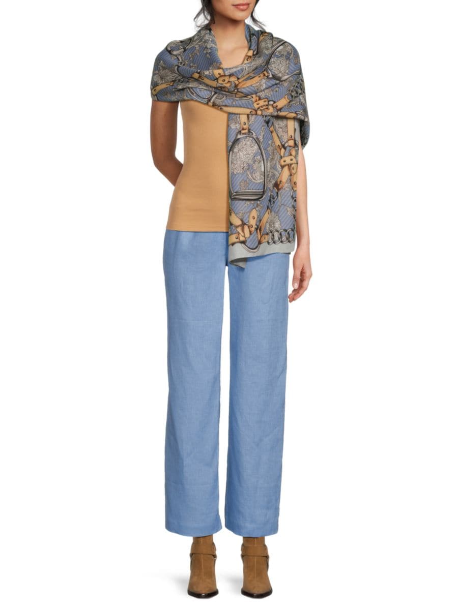 Шарф с принтом Цепь La Fiorentina, синий
Шарф с принтом Цепь La Fiorentina, синий