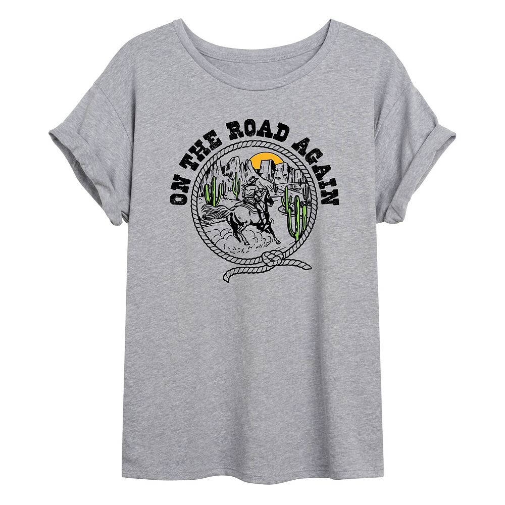 Ковбойская футболка оверсайз с рисунком «On The Road Again» для юниоров Licensed Character, серый
Ковбойская футболка оверсайз с рисунком «On The Road Again» для юниоров Licensed Character, серый