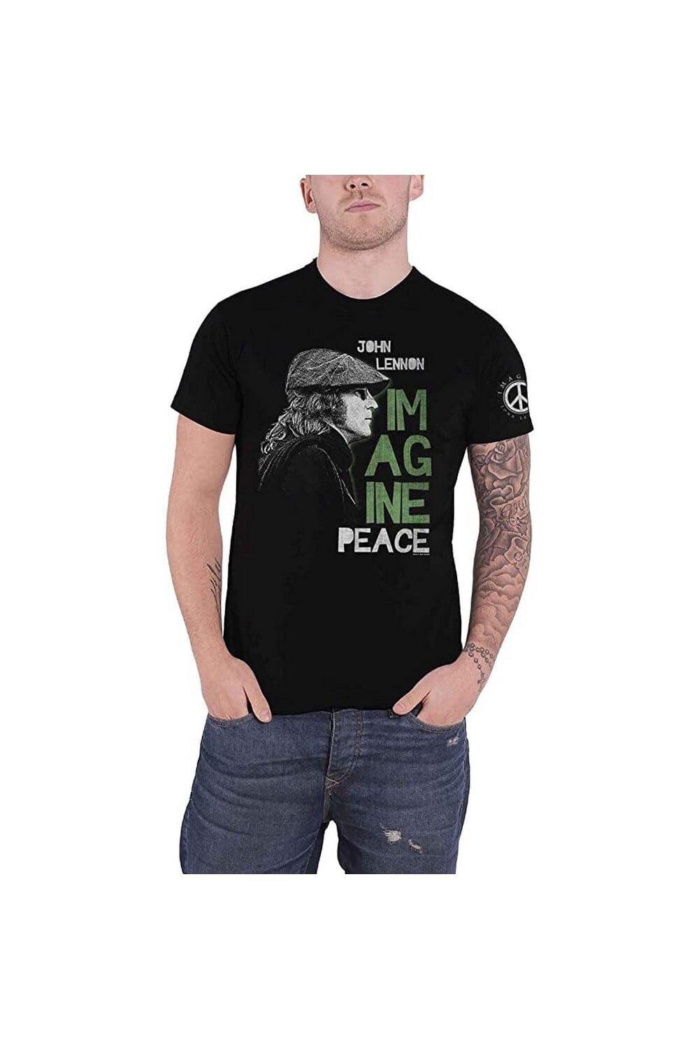 Футболка Imagine Peace John Lennon, черный 
Футболка Imagine Peace John Lennon, черный