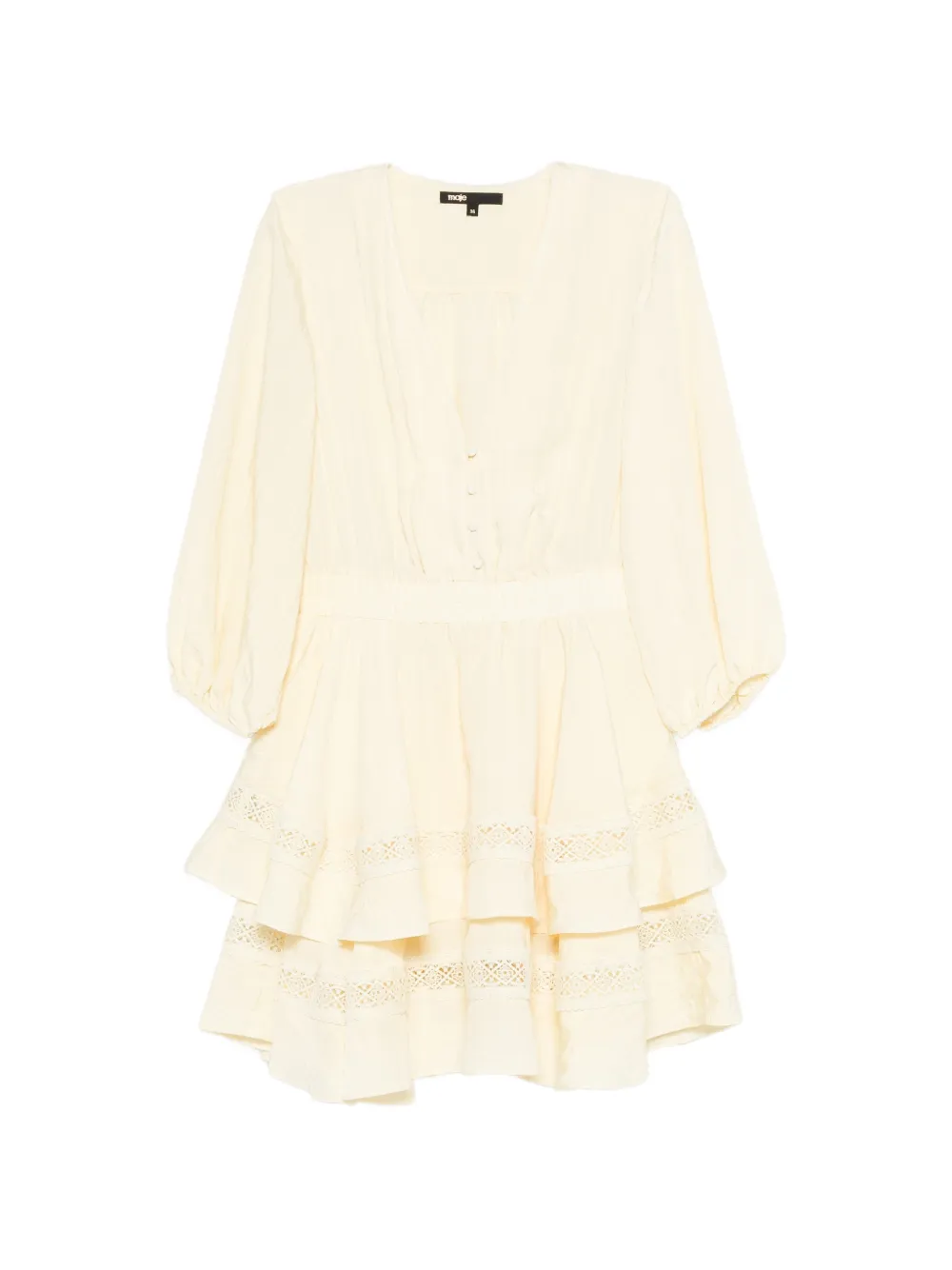 Ярусное платье миди с оборками Maje, желтый
Ярусное платье миди с оборками Maje, желтый