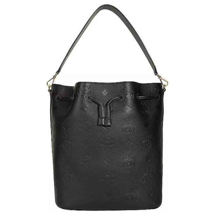 MCM Кожаная однорукая сумка через плечо большая женская черная