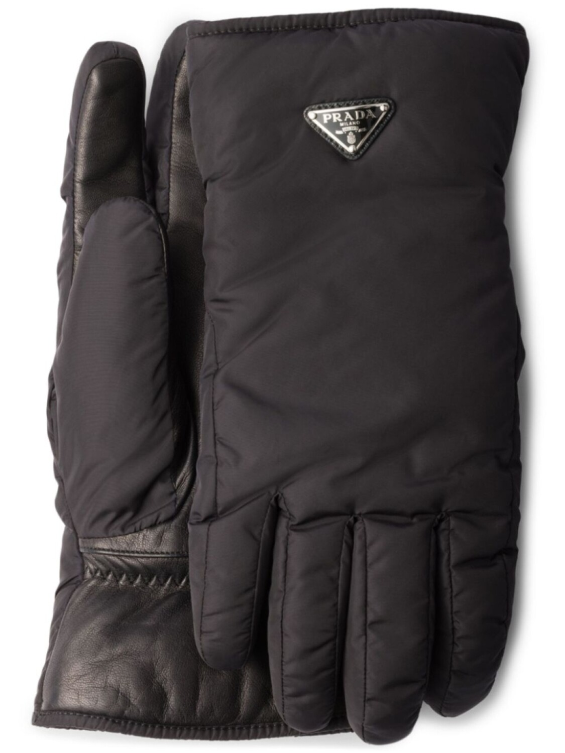 Перчатки с треугольным логотипом Prada, черный
Перчатки с треугольным логотипом Prada, черный