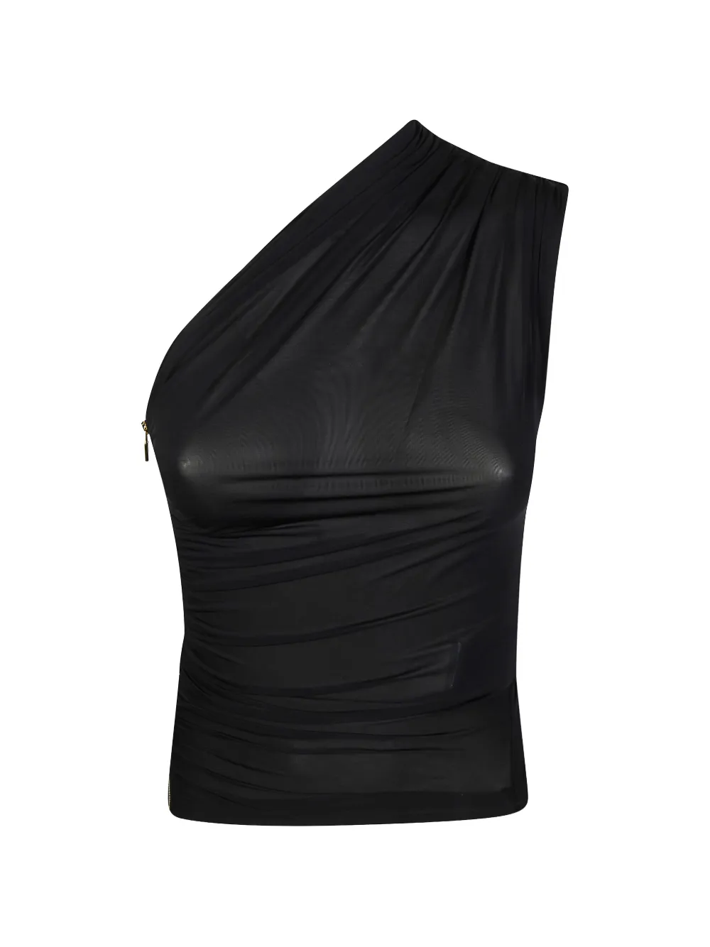 Топ на одно плечо с молнией Elisabetta Franchi, черный
Топ на одно плечо с молнией Elisabetta Franchi, черный