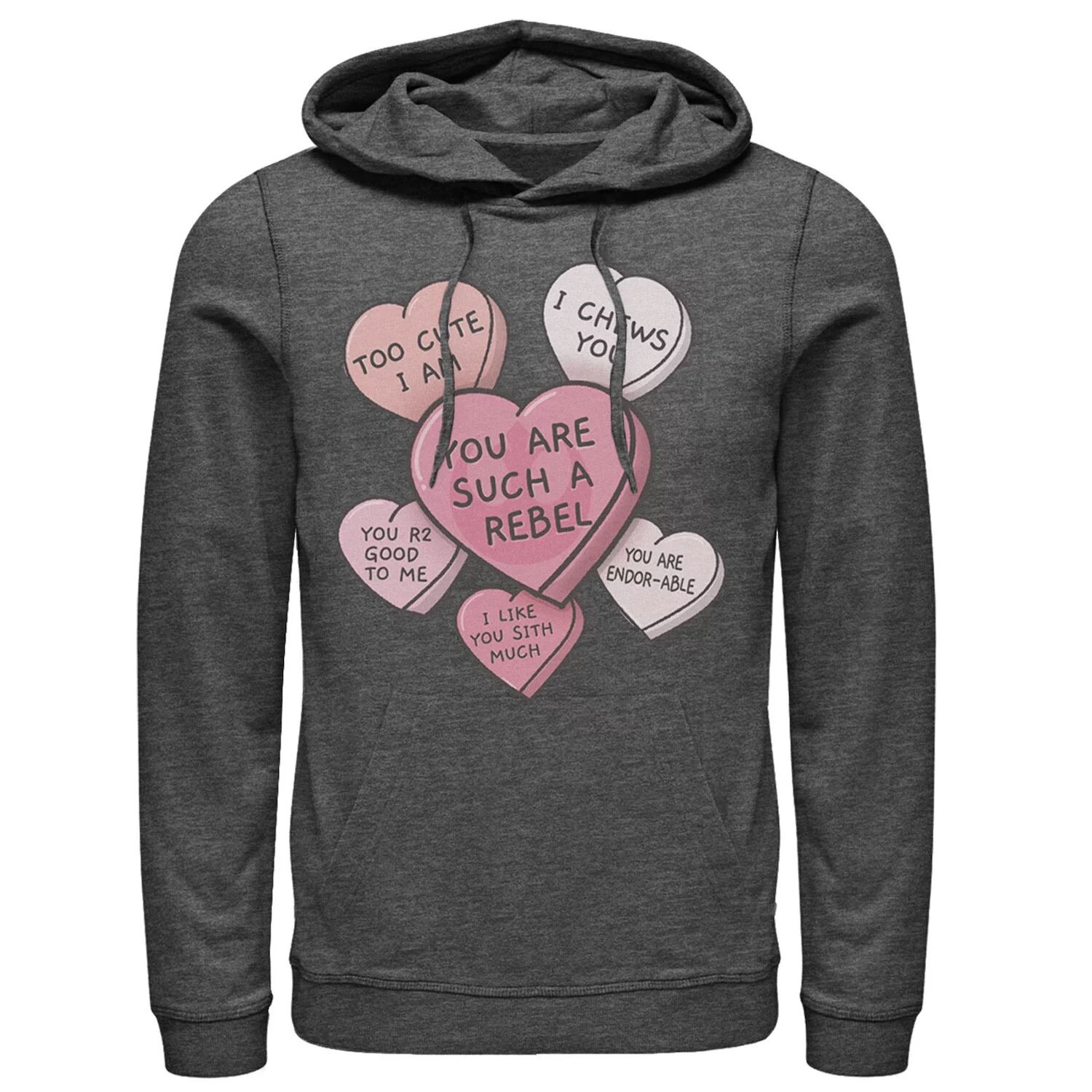 Мужская толстовка с капюшоном с надписью «Звездные войны» на День святого Валентина и конфетами в форме сердца Star Wars
Мужская толстовка с капюшоном с надписью «Звездные войны» на День святого Валентина и конфетами в форме сердца Star Wars