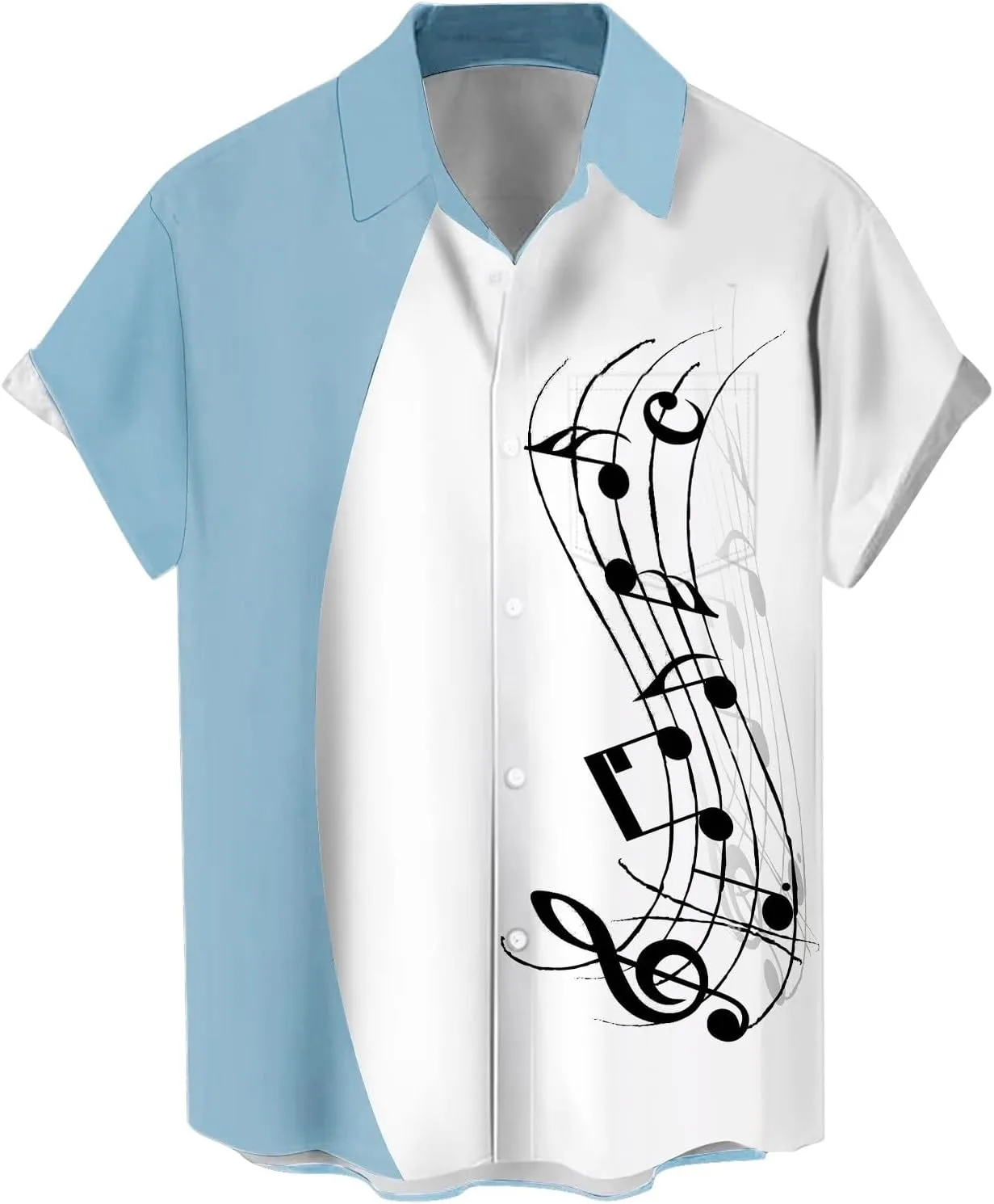 Гавайская рубашка для мужчин с принтом музыкальных нот и карманом HJINGSUN
Гавайская рубашка для мужчин с принтом музыкальных нот и карманом HJINGSUN