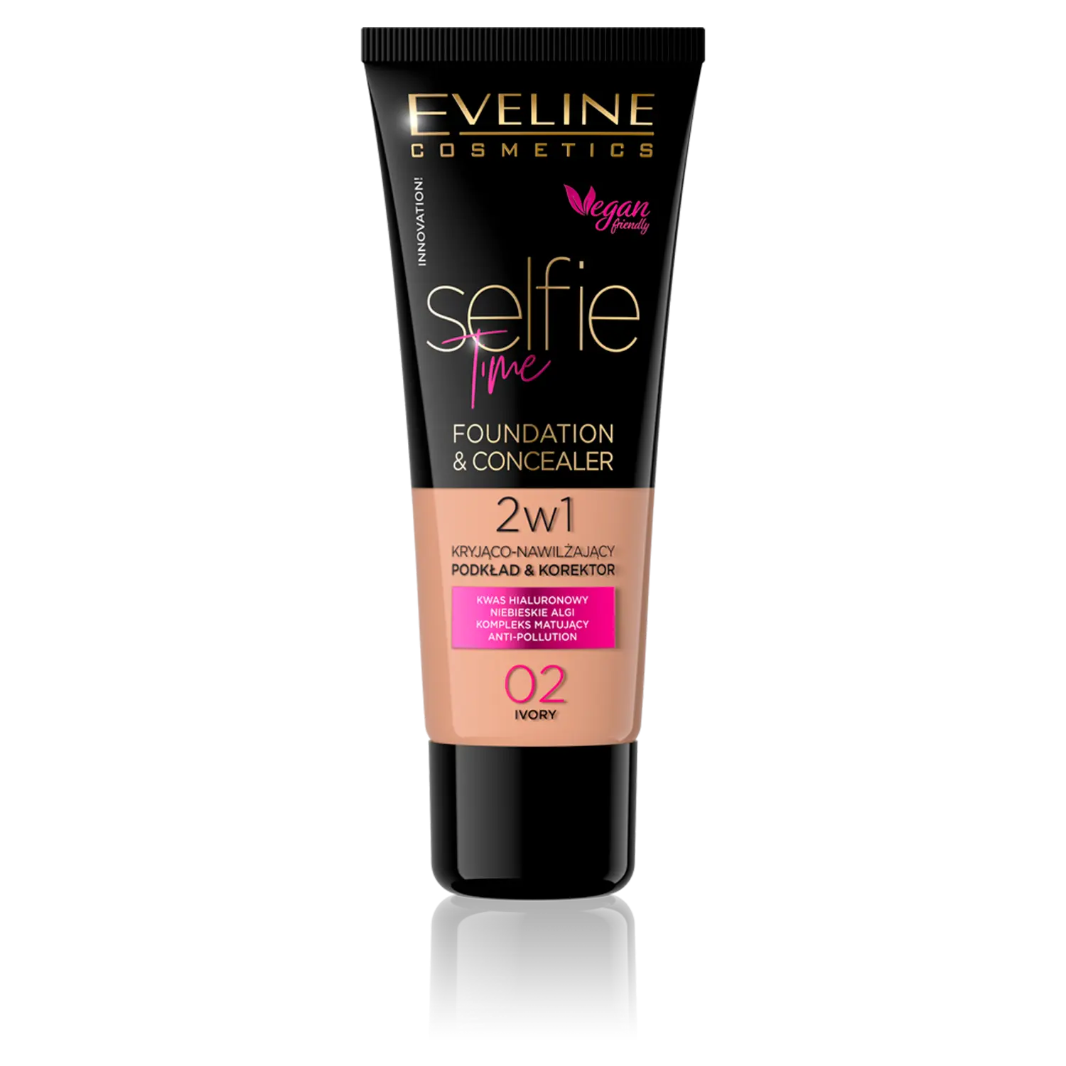 Тональный крем для лица цвета слоновой кости 02 Eveline Cosmetics Selfie Time, 30 мл
Тональный крем для лица цвета слоновой кости 02 Eveline Cosmetics Selfie Time, 30 мл