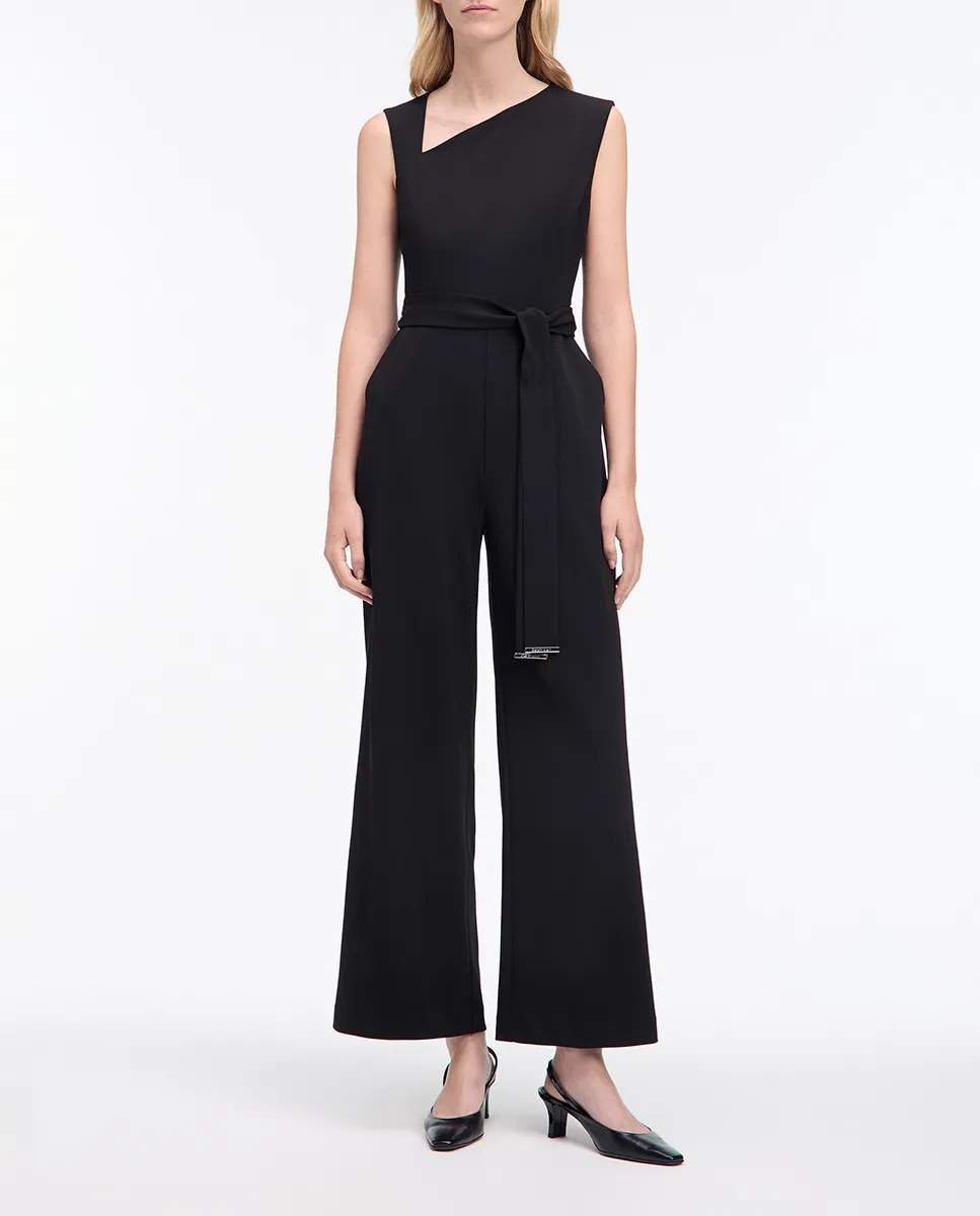 Комбинезон с открытой спиной из водолазного крепа Calvin Klein, черный
Комбинезон с открытой спиной из водолазного крепа Calvin Klein, черный