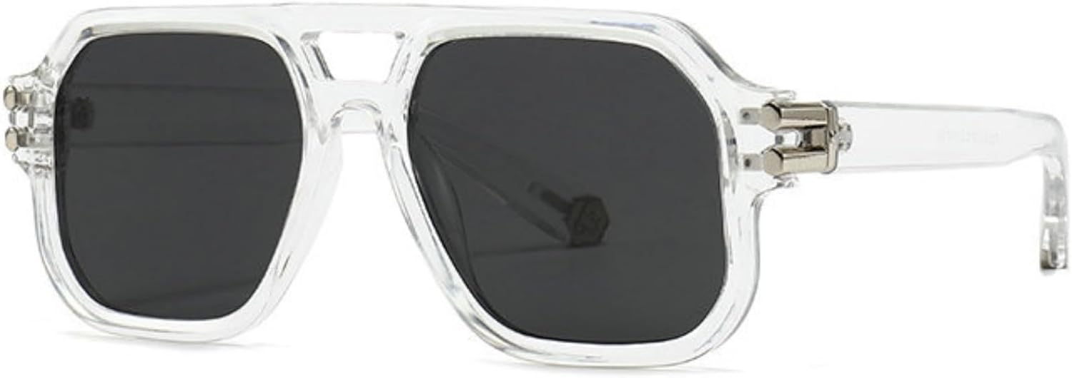 Солнцезащитные очки Willochra Vintage Double Bridge Squared Pilot Sunglasses для женщин и мужчин, классические, в стиле ретро 70-х, стильные, с защитой от УФ-излучения UV400 и заклепками, для активного отдыха, C4
Солнцезащитные очки Willochra Vintage Double Bridge Squared Pilot Sunglasses для женщин и мужчин, классические, в стиле ретро 70-х, стильные, с защитой от УФ-излучения UV400 и заклепками, для активного отдыха, C4