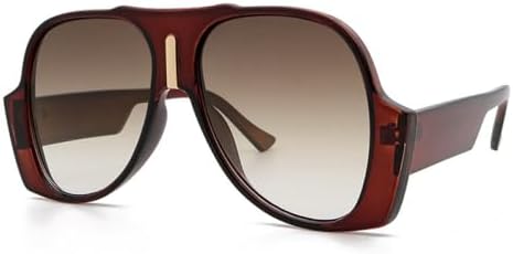 Уникальные квадратные солнцезащитные очки для мужчин и женщин, винтажные, большие солнцезащитные очки с защитой от УФ-излучения UV400, увеличенного размера MTZJH, Brown
Уникальные квадратные солнцезащитные очки для мужчин и женщин, винтажные, большие солнцезащитные очки с защитой от УФ-излучения UV400, увеличенного размера MTZJH, Brown