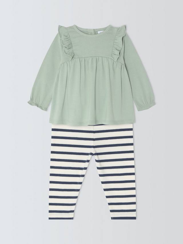 Комплект из детского топа с оборками и полосатых леггинсов John Lewis, разноцветный
Комплект из детского топа с оборками и полосатых леггинсов John Lewis, разноцветный