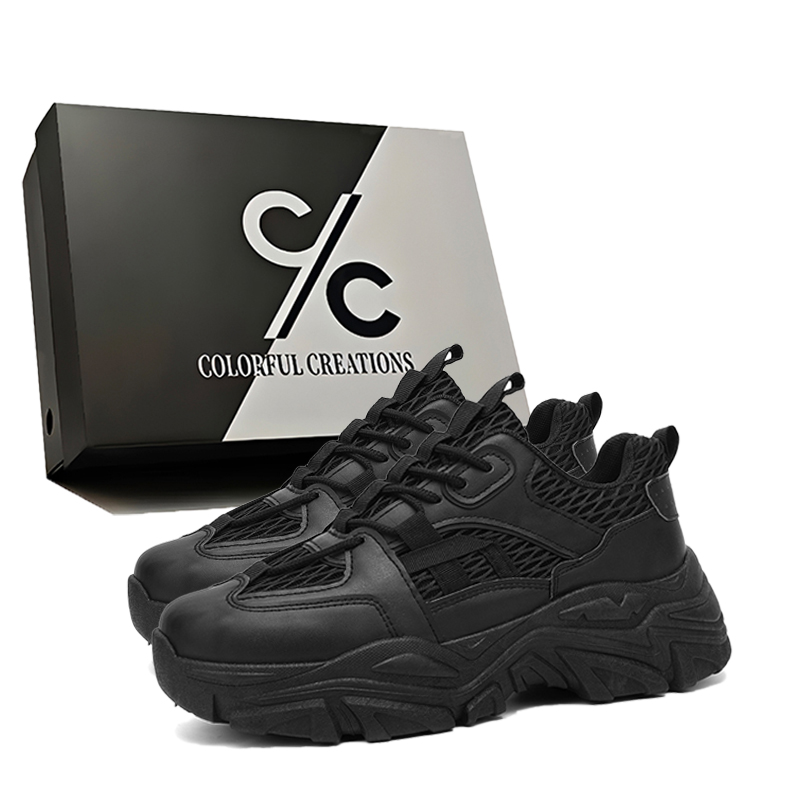 Низкие, амортизирующие, нескользящие, массивные кроссовки для мужчин Colorful Creations, Black
Низкие, амортизирующие, нескользящие, массивные кроссовки для мужчин Colorful Creations, Black