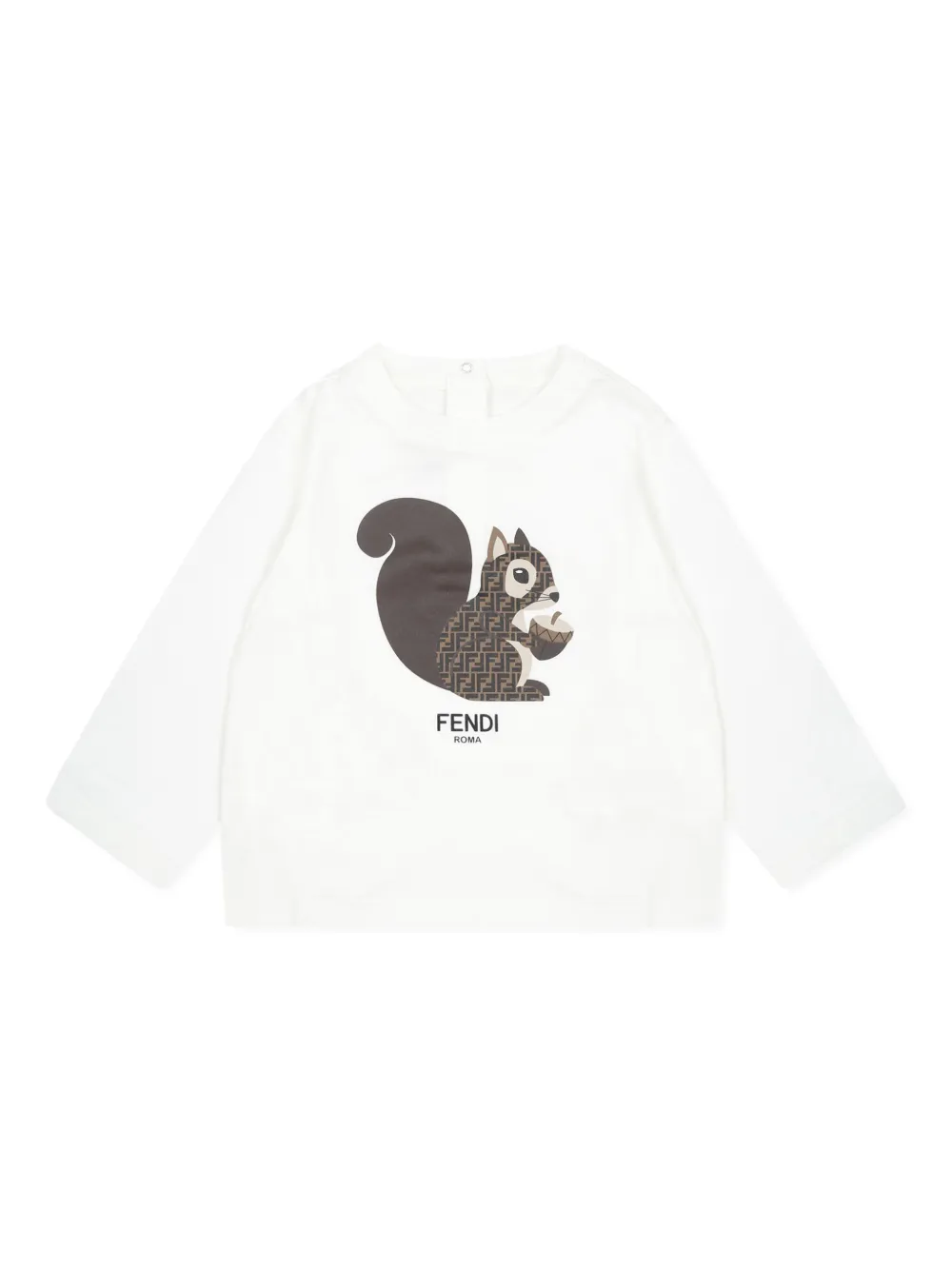 Футболка с логотипом FENDI KIDS, белый 
Футболка с логотипом FENDI KIDS, белый