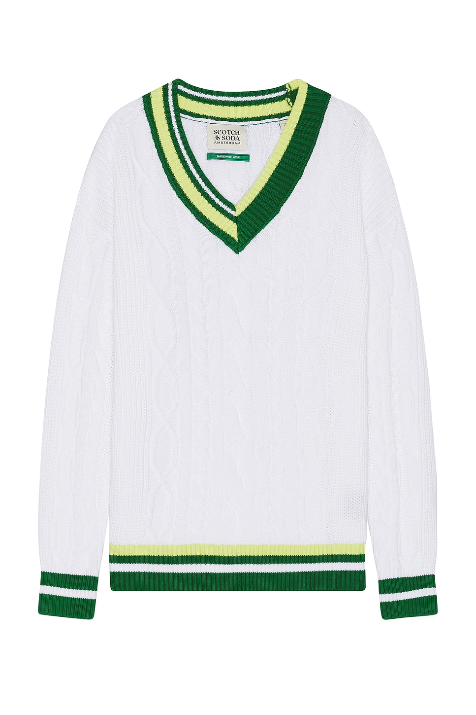 Свитер с V-образным вырезом, white
Свитер с V-образным вырезом, white