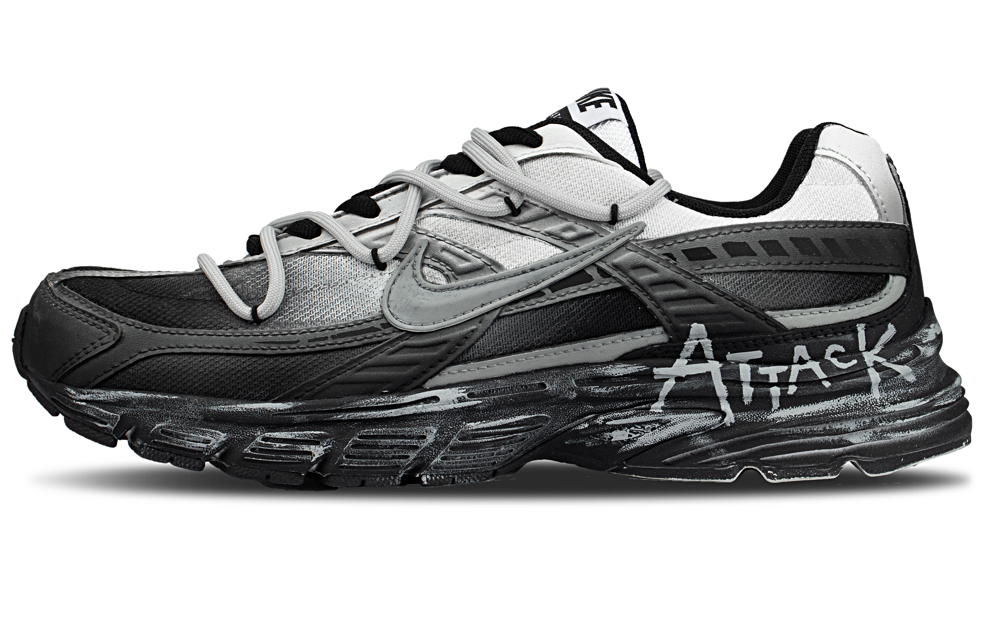 Nike Кроссовки Initiator с амортизацией, износостойкие, низкие, мужские, черно-серые 
Nike Кроссовки Initiator с амортизацией, износостойкие, низкие, мужские, черно-серые