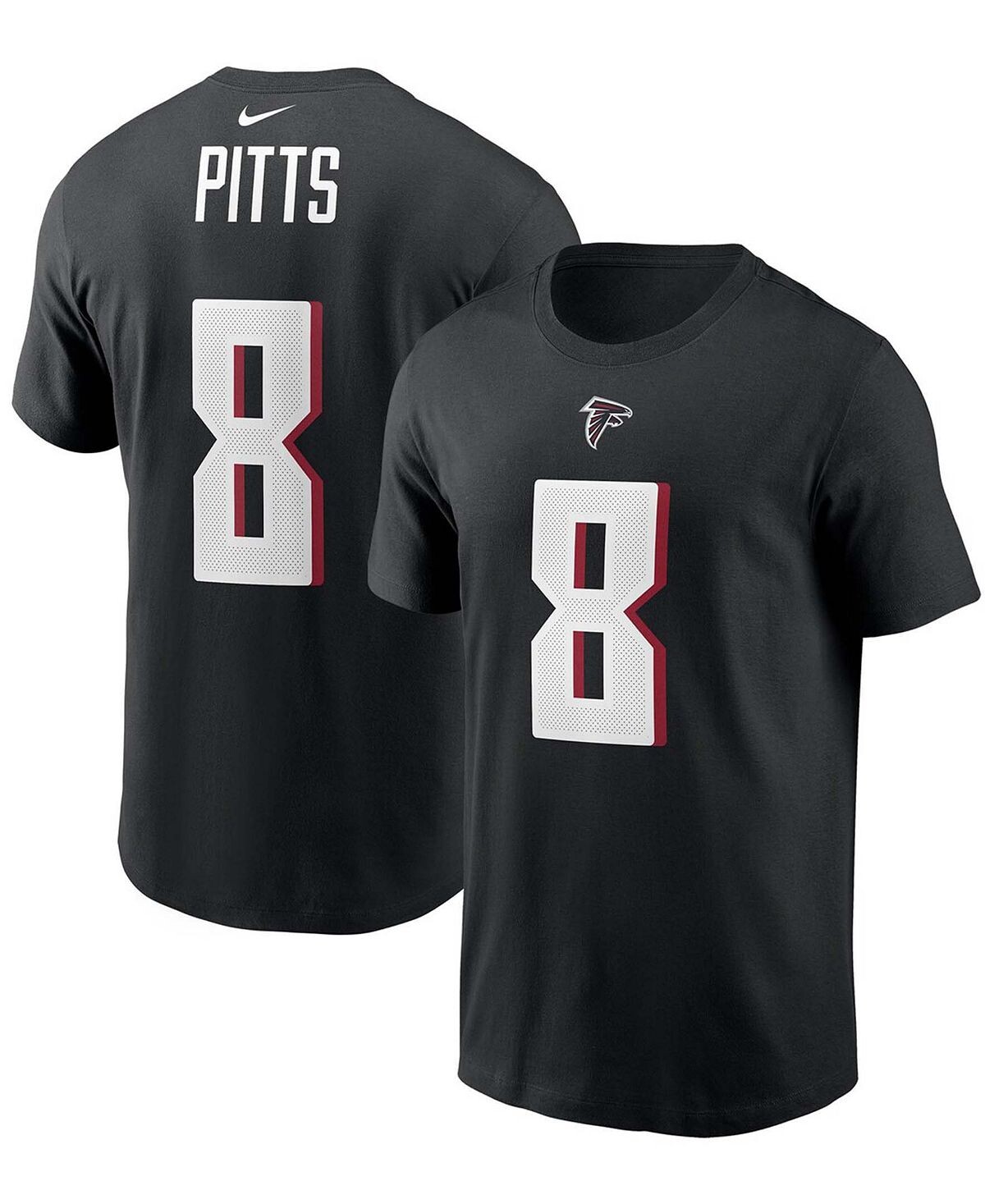 Мужская футболка Kyle Pitts Black Atlanta Falcons с именем и номером игрока первого раунда драфта НФЛ 2021 года Nike
Мужская футболка Kyle Pitts Black Atlanta Falcons с именем и номером игрока первого раунда драфта НФЛ 2021 года Nike