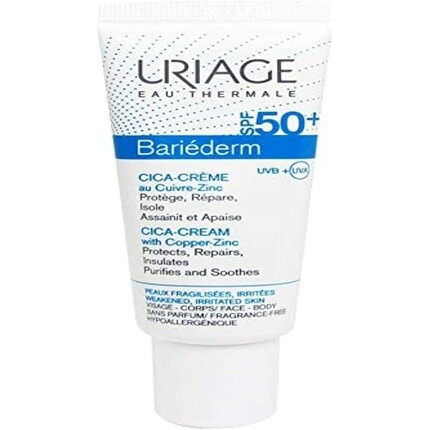 Крем Bariederm Cica Spf50+ 40мл, Uriage
Крем Bariederm Cica Spf50+ 40мл, Uriage