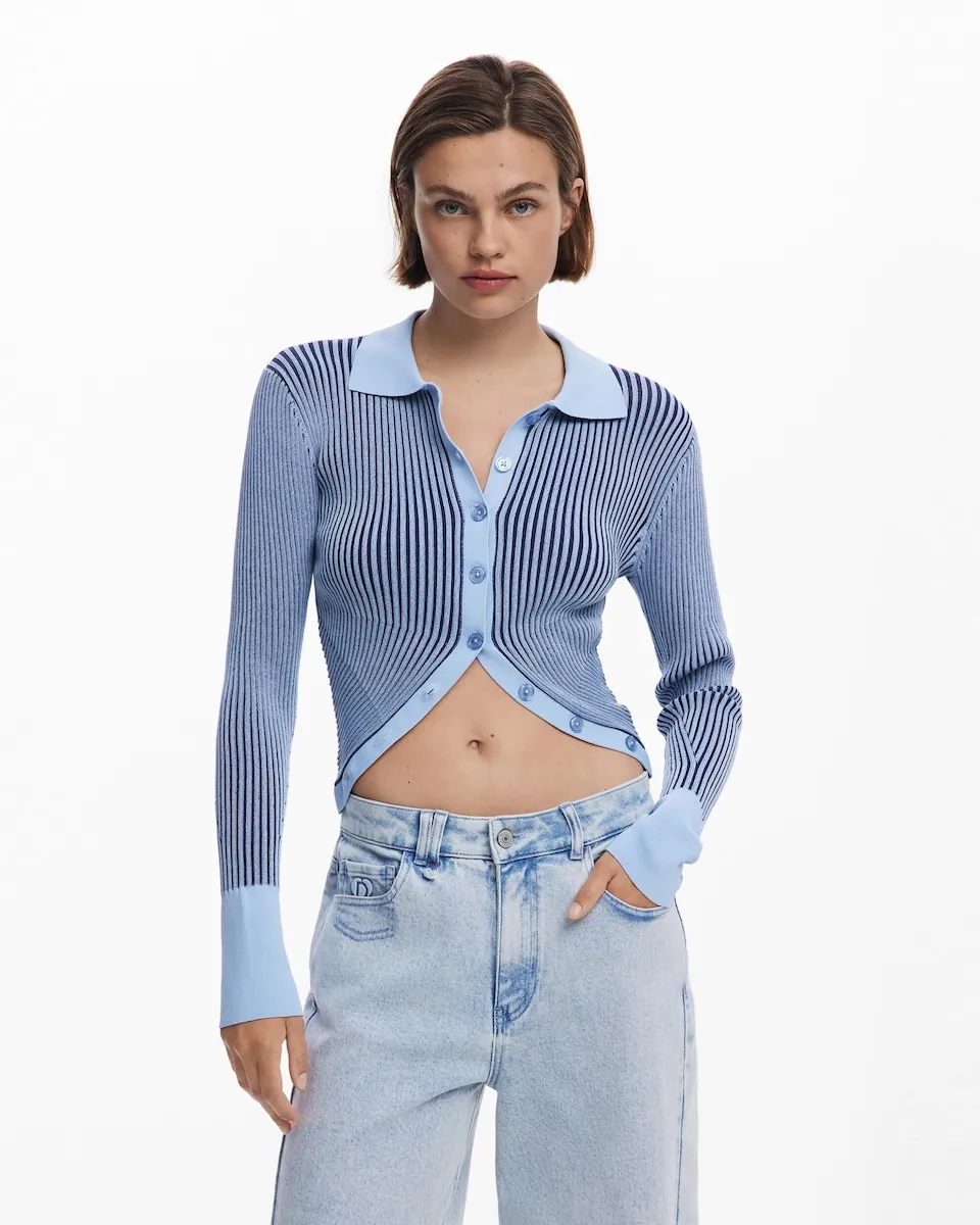 Женская полосатая рубашка на пуговицах Desigual, синий
Женская полосатая рубашка на пуговицах Desigual, синий