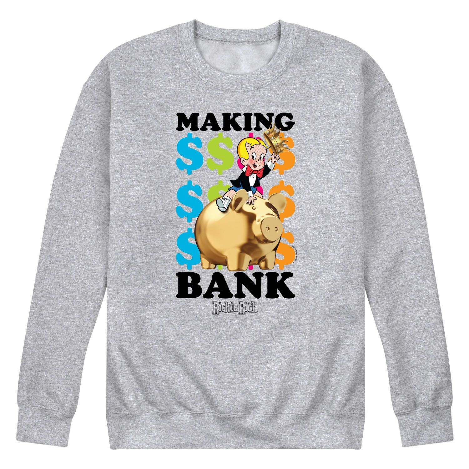 Мужской свитшот с рисунком Richie Rich Making Bank Licensed Character
Мужской свитшот с рисунком Richie Rich Making Bank Licensed Character