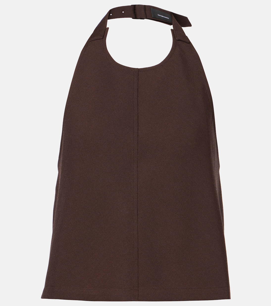 Шерстяной топ с открытой спиной и халтер-воротом Wardrobe.NYC, темно-коричневый 
Шерстяной топ с открытой спиной и халтер-воротом Wardrobe.NYC, темно-коричневый