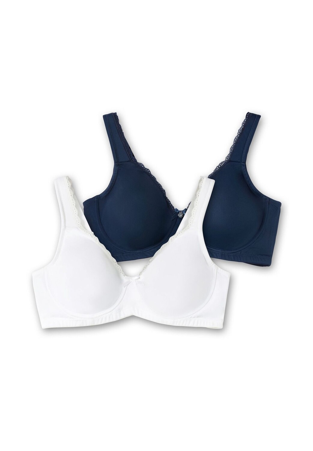 Бюстгальтер на косточках в двойной упаковке, с кружевной отделкой sheego, цвет Marine+Weiß
Бюстгальтер на косточках в двойной упаковке, с кружевной отделкой sheego, цвет Marine+Weiß