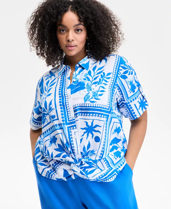 Блуза с асимметричным подолом больших размеров I.N.C. International Concepts, синий
Блуза с асимметричным подолом больших размеров I.N.C. International Concepts, синий